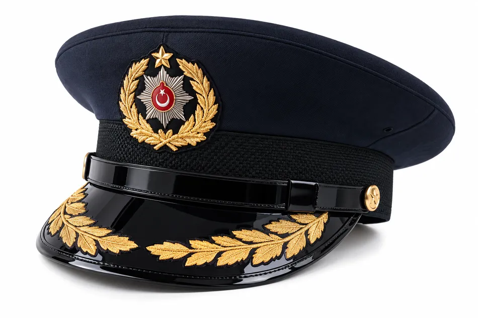BUJE Resmî Stil Şapka Tasarım Örneği / Lacivert; toptan üretim referans görseli