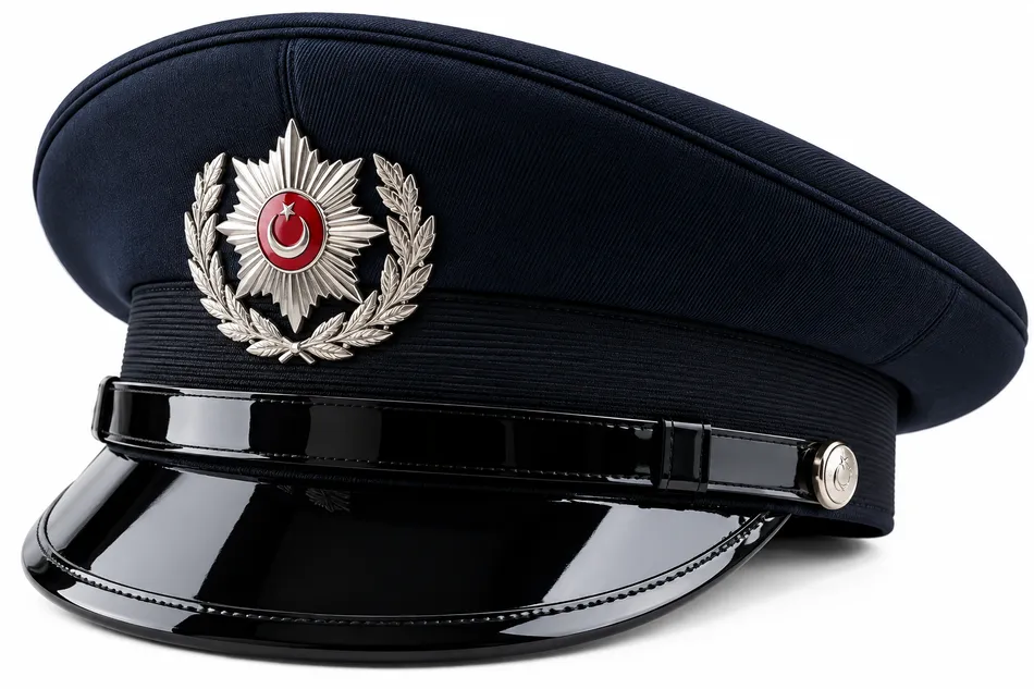 BUJE Resmî Stil Şapka Tasarım Örneği / Lacivert; toptan üretim referans görseli