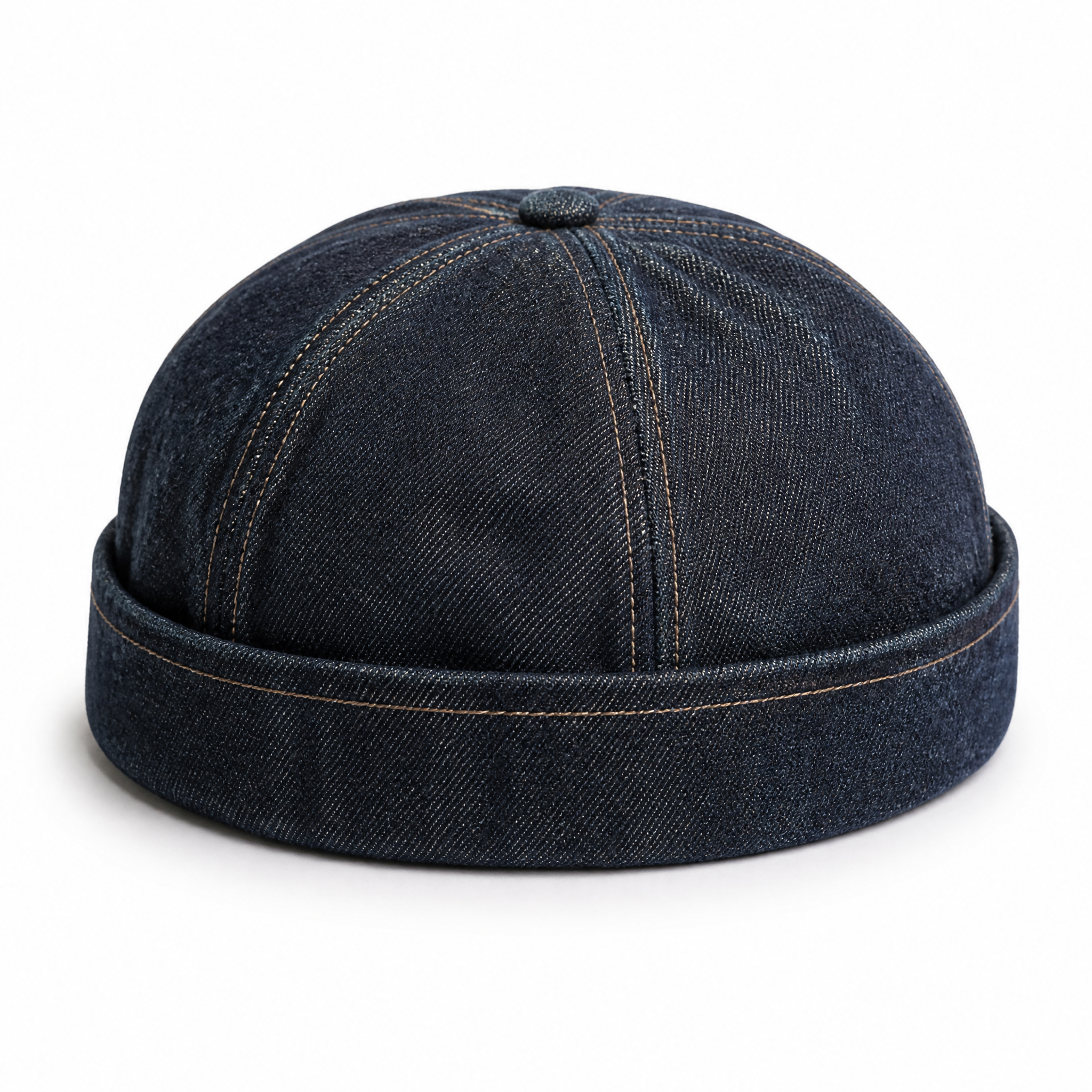 BUJE Atelier | İndigo Denim Docker Şapka · fotoğraf 1/1