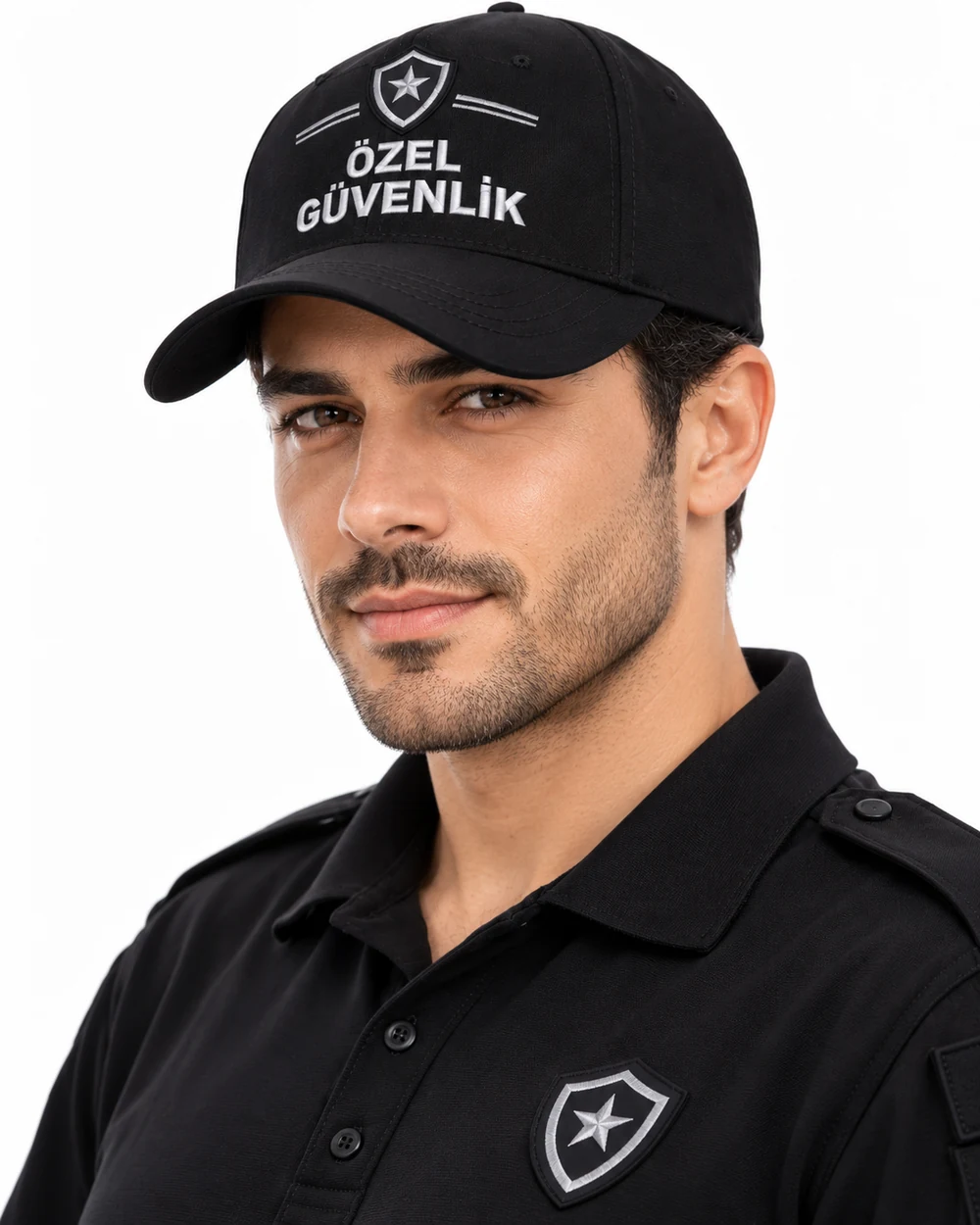 BUJE Özel Güvenlik Erkek Cap / Siyah Taktik Kurumsal; toptan üretim referans görseli