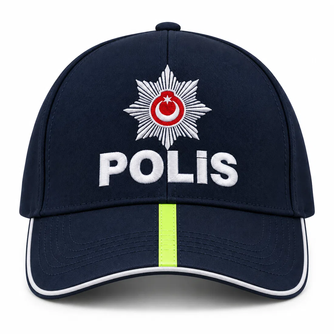 BUJE Lacivert Polis Şapka Ve Reflektif Şerit