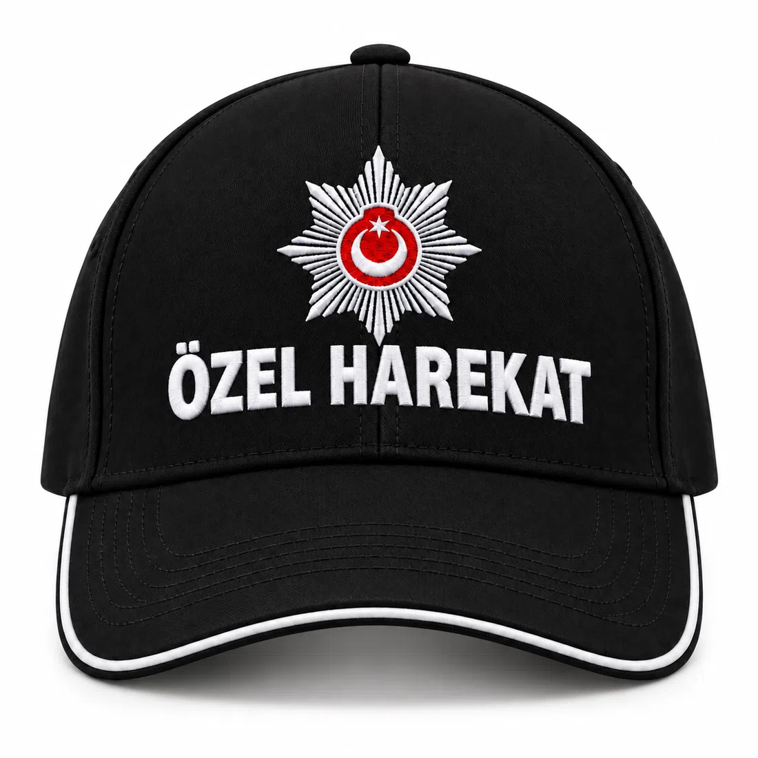 BUJE Siyah Özel Harekât Nakışlı Şapka