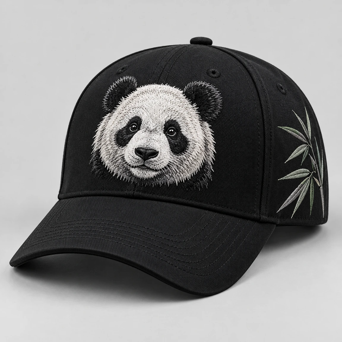BUJE Panda Nakışı Cap – Siyah – Seri 01