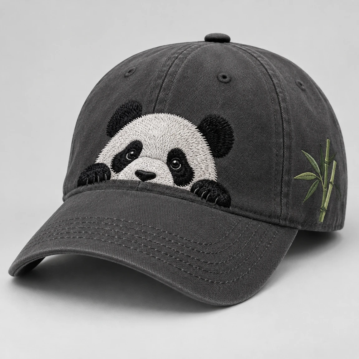 BUJE Panda Nakışı Cap – Antrasit – Seri 04