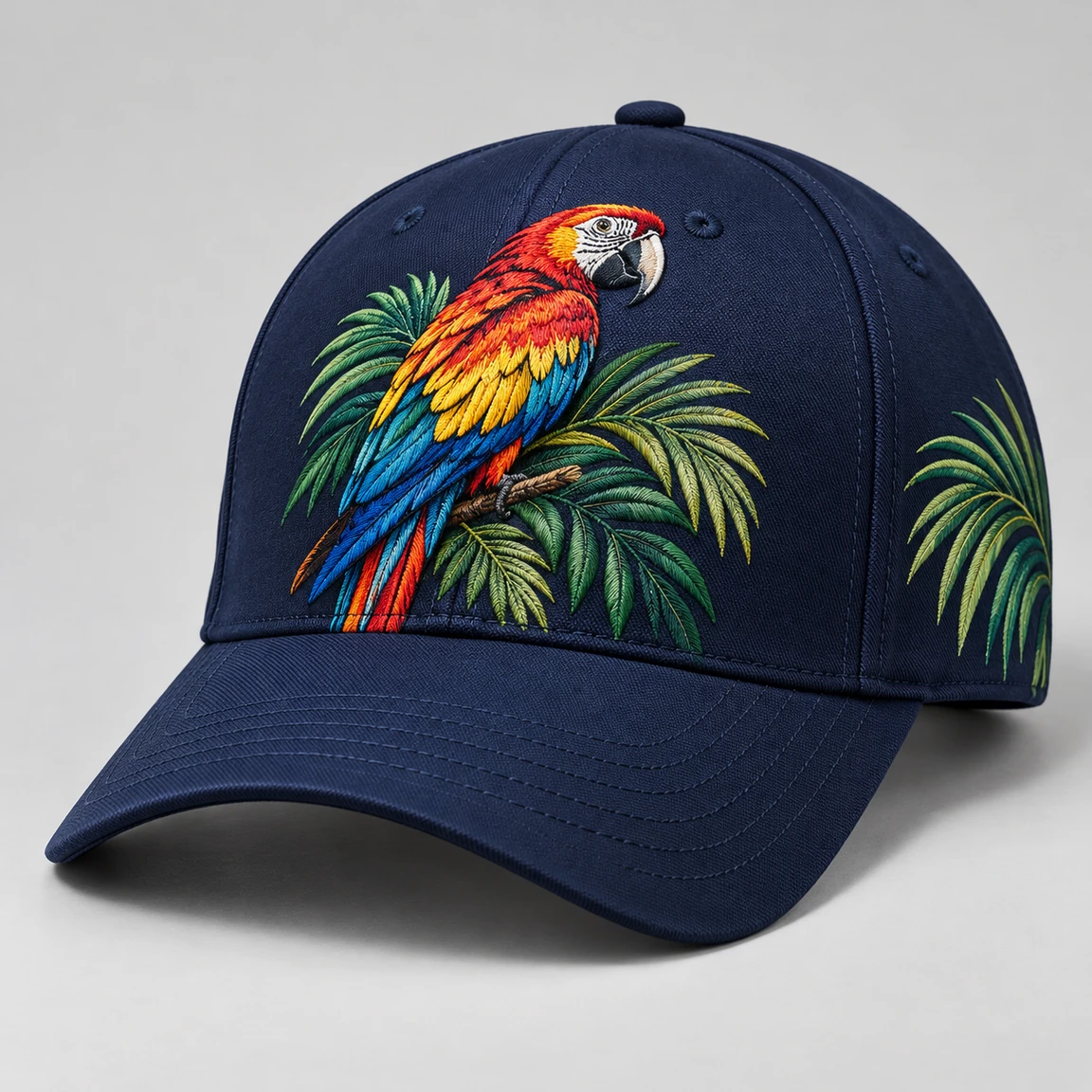BUJE Tropikal Papağan Cap – Lacivert – Seri 03